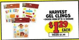 Ollie's HARVEST GEL CLINGS offer