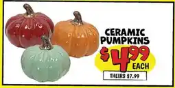 Ollie's CERAMIC PUMPKINS offer