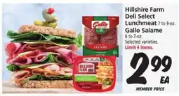 Safeway Hillshire Farm Deli Select Lunchmeat / Gallo Salame offer
