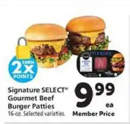 Safeway Signature SELECT Gourmet Beef Burger Patties offer