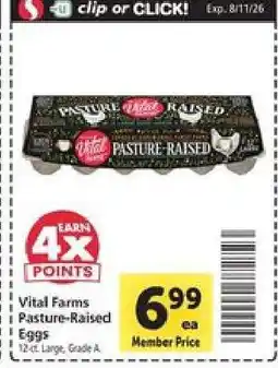 Safeway Vital Farms Pasture Raised Eggs offer
