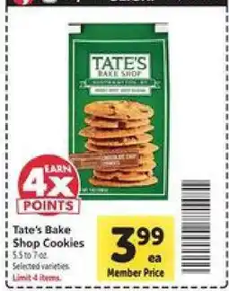 Safeway Tate's Bake Shop Cookies offer
