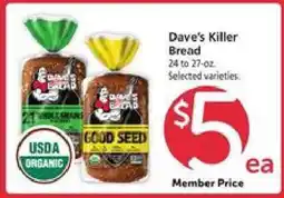 Safeway Dave's Killer Bread offer