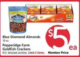Safeway Blue Diamond Almonds / Pepperidge Farm Goldfish Crackers offer