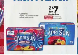 Safeway Capri Sun offer