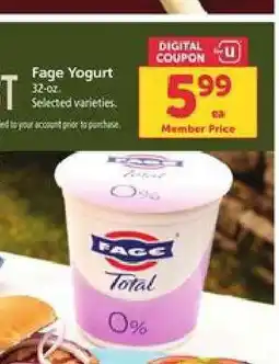 Safeway Fage Yogurt offer
