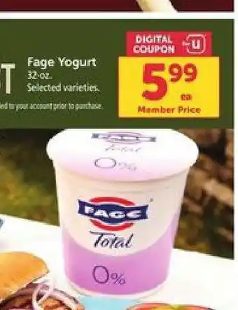 Safeway Fage Yogurt offer
