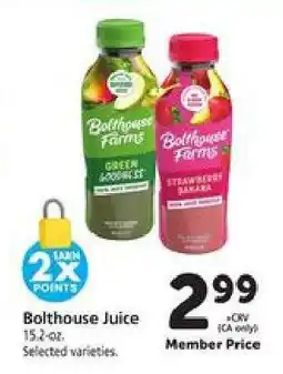 Safeway Bolthouse Juice offer