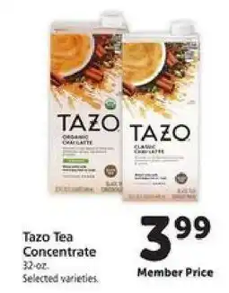 Safeway Tazo Tea Concentrate offer