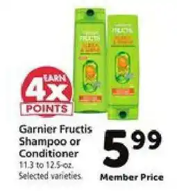 Safeway Garnier Fructis Shampoo or Conditioner offer