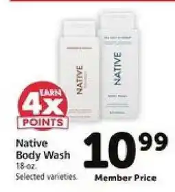 Safeway Native Body Wash offer