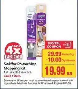 Safeway Swiffer PowerMop Mopping Kit offer