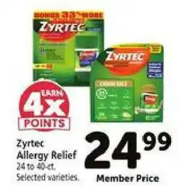 Safeway Zyrtec Allergy Relief offer