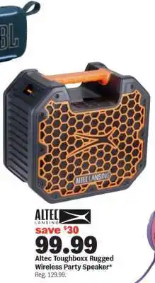 Meijer Altec Toughboxx Rugged Wireless Party Speaker offer