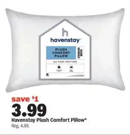 Meijer Havenstay Plush Comfort Pillow offer