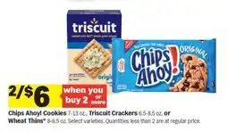 Meijer Chips Ahoy! Cookies, Triscuit Crackers, Wheat Thins offer
