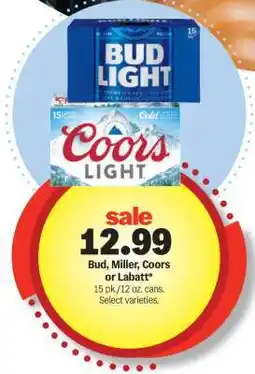Meijer Bud, Miller, Coors or Labatt offer