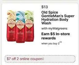 Walgreens Old Spice GentleMan's Super Hydration Body Wash offer
