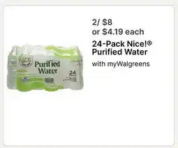 Walgreens 24-Pack Nice! Purified Water offer