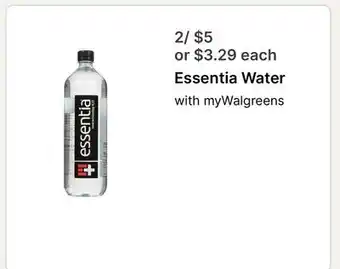 Walgreens Essentia Water offer