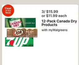 Walgreens 12-Pack Canada Dry Products offer