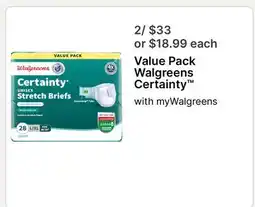 Walgreens Value Pack Walgreens Certainty offer