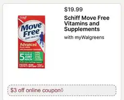 Walgreens Schiff Move Free Vitamins and Suplements offer
