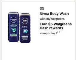 Walgreens Nivea Body Wash offer