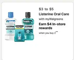 Walgreens Listerine Oral Care offer