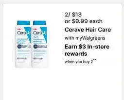 Walgreens Cerave Hair Care offer