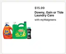 Walgreens Downy, Gain or Tide Laundry Care offer