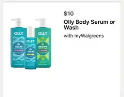 Walgreens Olly Body Serum or Wash offer
