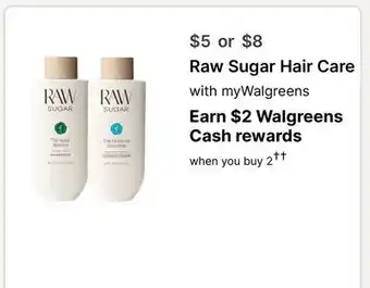 Walgreens Raw Sugar Hair Care offer