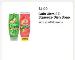 Walgreens Gain Ultra EZ-Squeeze Dish Soap offer