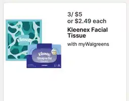 Walgreens Kleenex Facial Tissue offer