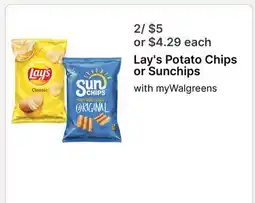 Walgreens Lay's Potato Chips or Sunchips offer