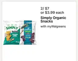 Walgreens Simply Organic Snacks offer