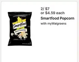 Walgreens Smartfood Popcorn offer