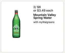 Walgreens Mountain Valley Spring Water offer