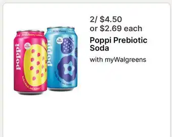 Walgreens Poppi Prebiotic Soda offer