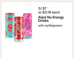 Walgreens Alani Nu Energy Drinks offer