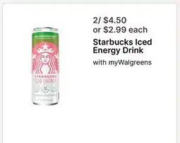 Walgreens Starbucks Iced Energy Drink offer