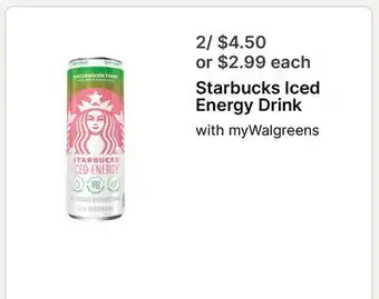 Walgreens Starbucks Iced Energy Drink offer