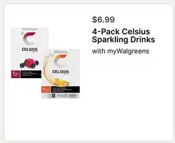 Walgreens 4-Pack Celsius Sparkling Drinks offer