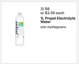 Walgreens 1L Propel Electrolyte Water offer