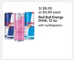 Walgreens Red Bull Energy Drink offer