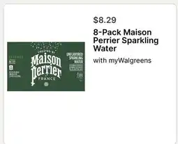 Walgreens 8-Pack Maison Perrier Sparkling Water offer