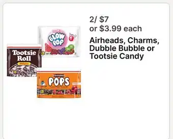 Walgreens Airheads, Charms, Dubble Bubble or Tootsie Candy offer