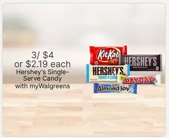 Walgreens Hershey's Single-Serve Candy offer