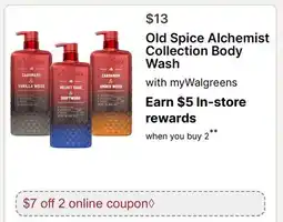 Walgreens Old Spice Alchemist Collection Body Wash offer